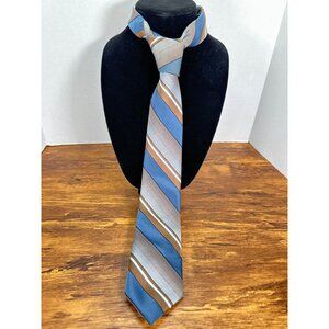 Mervyn's Pour Les Hommes Blue and Tan Diagonal Stripes
